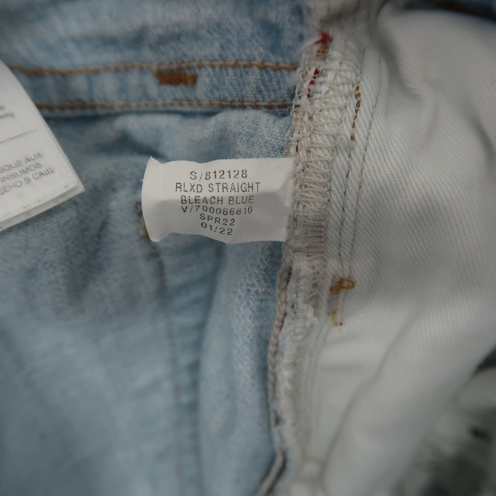 Banana Republic Mens‎ Relaxed Fit Jeans 28 Button Fly Bleach Blue Selvedge USA - Picture 8 of 8